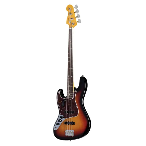 Fender American Vintage II 1966 Jazz Bass Lefthand RW 3-Color Sunburst - Authentische Replik eines 1966er Jazz Basses für Linkshänder. Mit ergonomischem Erlekorpus und schmalem Ahornhals bietet er hervorragendes Handling. Ideal für vielfältige Musikstile dank passiver Elektrik und Vintage-Sounds.