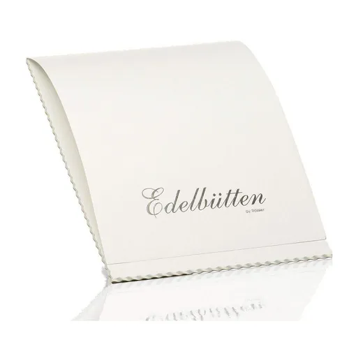 Rössler-Papier Edelbütten Briefpapier A4, 100 g/m², 40 Blatt - Hochwertiges A4 Briefpapier in elegantem Weiß mit Hammerschlagprägung. Ideal für stilvolle Korrespondenz, mit gestanztem Büttenrand für einen edlen Look.