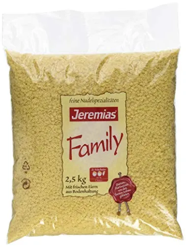 Jeremias Suppen-Sterne, Family Frischei-Nudeln, 1er Pack (1 x 2.5 kg Beutel)