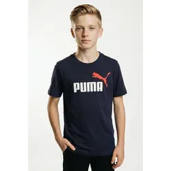 PUMA T-Shirt ESS 2 COLOR NO1 LOGO TEE B mit Rundhalsausschnitt, Kurzarm, ohne Kapuze blau 140 EU