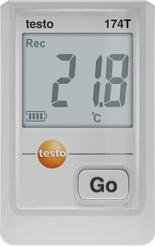 Testo 0572 1740 01 174 T Temperatur-Datenlogger - Temperaturmessgerät für -30 bis 70°C, ideal für Lebensmittel- und Pharmaindustrie mit einfacher USB-C Auslesung und professioneller Software zur Datenauswertung.