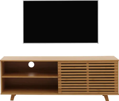 Bambus TV-Rack MCW-N80 - TV-Halterungen, stilvolles Lowboard mit drei Staufächern, aus hochwertigem Bambus und MVG-zertifiziert für nachhaltige Qualität.
