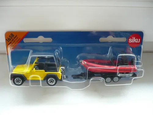 Siku 1658 JEEP mit Boot "SUPER SERIE" NEU OVP--SP