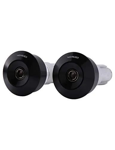 HIGHSIDER Lenkergewichte DOT, Alu, schwarz - Motorradzubehör mit hochwertigem Aluminium, verbessern die Stabilität und reduzieren Vibrationen, universell für Lenker mit Innendurchmesser 12 bis 21 mm.