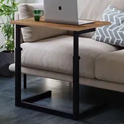 Scandinavia Concept Beistelltisch ''Spa-657-4060S'' in Schwarz - (B)60 x (T)40 cm - Moderner Beistelltisch aus melaminbeschichteter Holzfaserplatte und Metall, stabil und höhenverstellbar für vielseitige Einsatzmöglichkeiten in Ihrem Raum.