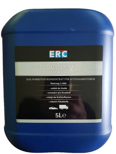 5l ERC LPG Ventilschutz Additiv für Gasfahrzeuge - Ideal für Gasmotoren, schützt zuverlässig die Ventile. 5 Liter hochwertiges Additiv für optimale Schmierung und Langlebigkeit im Einsatz.
