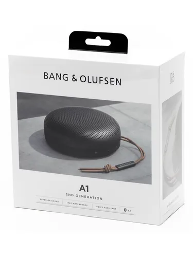 Bang & Olufsen Beosound A1 30 W - Tragbarer Mono-Lautsprecher in Anthrazit-Schwarz - Bluetooth Lautsprecher mit 30 W Leistung, wasserdicht und ideal für unterwegs, perfekt für Musikliebhaber.