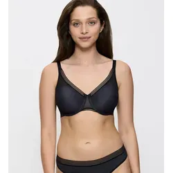 Triumph BH Infinite Sensation W01 Schwarz G 80 Damen - Funktionsunterwäsche mit Minimizer-Effekt, reduziert die Büste um eine Größe und bietet optimalen Komfort dank breiter, verstellbarer Träger und 3D-Bügel.