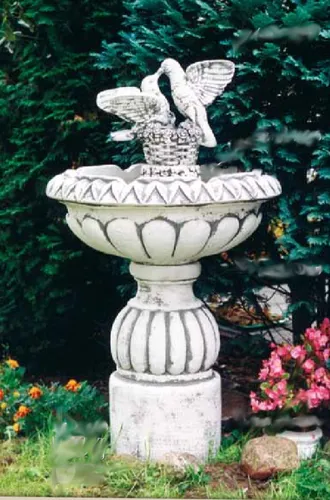 Gartenbrunnen Springbrunnen Beckenbrunnen Kaskade - Spring- & Zierbrunnen aus robustem Beton mit Wasserspieleffekt, ideal für eine entspannende Gartenatmosphäre.