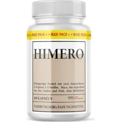 HIMERO im Maxi-Pack (60 Kapseln) - Nahrungsergänzungsmittel zur Steigerung der männlichen Vitalität, Energie und Ausdauer, ideal für Männer jeden Alters.