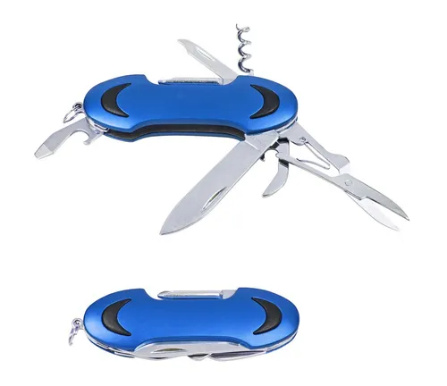 Best Offer Multitool Taschenmesser / 7tlg. mit Schere, Dosenöffner, Schraubendreher, Feile