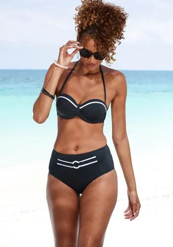 Vivance Bügel-Bandeau-Bikini-Top Lorena - Neckholder-Bikini mit wattierten Cups und abnehmbaren Trägern, aus umweltfreundlichem Recycling-Polyamid für nachhaltigen Sommergenuss.