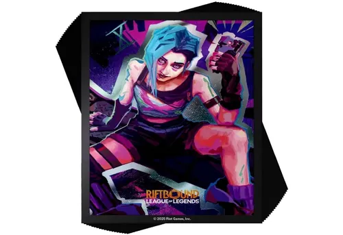 Riftbound TCG: Legends Standard-Hüllen – Jinx-Edition (100er-Set) - Schütze deine Karten stilvoll mit den Jinx-Edition Hüllen! Dieses 100er-Set bietet optimalen Schutz und ein auffälliges Design, ideal für alle Kartenspieler und Fans von Riftbound TCG. Hochwertige Materialien garantieren Langlebigkeit.