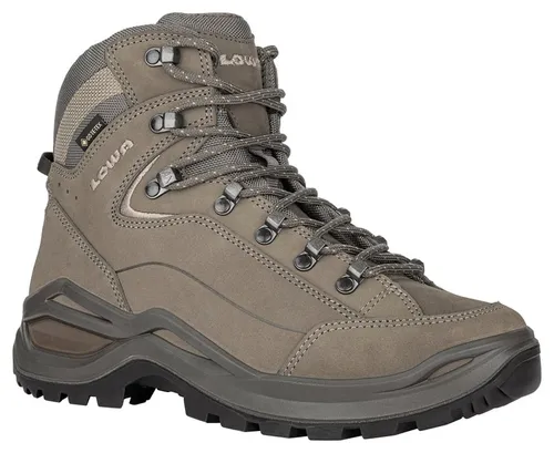 Lowa Renegade EVO GTX Mid Ws Damen (Stein), 42.5 EU - Wanderschuhe für Damen, ideal für aktive Abenteuer mit optimalem Geh- und Tragekomfort, langlebige Qualität und zeitloses Design.