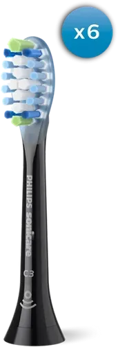 Philips Sonicare C3 Premium Plaque Defense, 6er-Pack - Ersatzbürstenköpfe für Sonicare, entfernt bis zu 10x mehr Plaque und sorgt für eine gründliche Zahnreinigung mit innovativer Borstenanordnung.