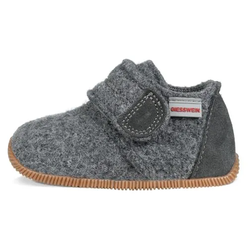 Giesswein Unisex-Kinder Oberstaufen Niedrige Hausschuhe, Grau (Schiefer 017), 25 EU - Bequeme und stylische Hausschuhe für Kinder, ideal für drinnen. Aus hochwertiger Wolle gefertigt, bieten sie Wärme und Komfort bei jedem Schritt.