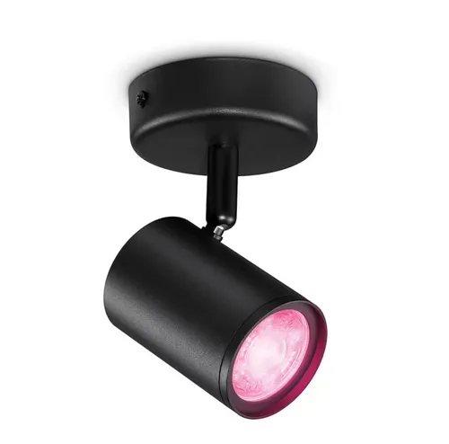 WiZ Tunable White and Color Imageo 1er LED Spot - LED-Wohnraumleuchte mit 16 Millionen Farben und dimmbarem Licht, smarte Steuerung über WLAN für flexibles Lichtdesign und einfache Integration in Smart Home Systeme.