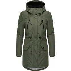 Ragwear Damen Wintermantel Elsien YOUMODO Dark Olive Gr. XXL – Atmungsaktiv und Wasserdicht - Stylischer Wintermantel mit hochwertigem Material, das wasserdicht ist. Ideal für kalte Tage, mit kuscheligem Teddyfell gefüttert und verstellbarer Kapuze für optimalen Tragekomfort. Praktische Taschen und taillierter Schnitt runden das Design ab.
