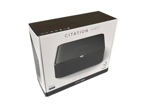 Harman Kardon Citation Amp - Multiroom-Verstärker in Schwarz, einfache Installation und kabelloses Streaming via Google Chromecast