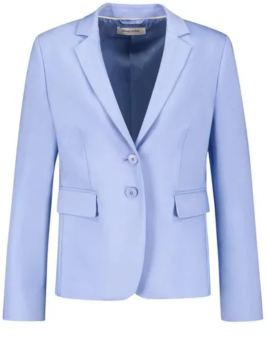Gerry Weber Damen Blazer Langarm mit geknöpften Armschlitzen - Blazer für Damen, unifarben in Water, ideal für elegante Anlässe und betont den femininen Look durch die besonderen Armschlitze.