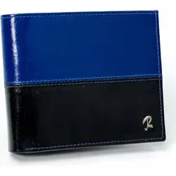 Horizontale Faltbrieftasche aus Leder - Rovicky - Herren Geldbörse in mehrfarbiger Leder-Optik, stilvoll und praktisch mit vielen Fächern für Karten und Scheine.