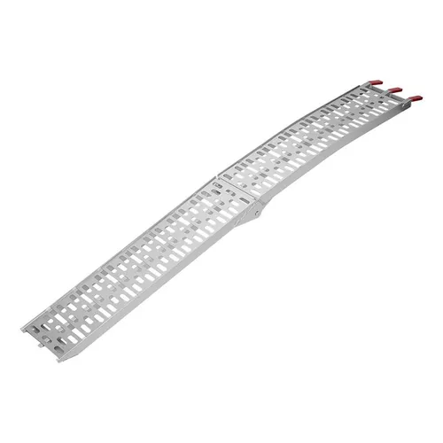 Auffahrrampe Aluminium klappbar 220x28cm - 340kg Tragkraft - Praktische und platzsparende Auffahrrampe aus Aluminium, ideal für den einfachen Transport von Fahrzeugen. Robuste Konstruktion für eine Tragfähigkeit von bis zu 340kg.