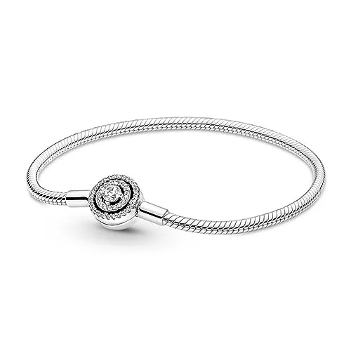 PANDORA Armband Timeless "Schlangenarmband" silber, Zirkonia 590038C01 17 cm