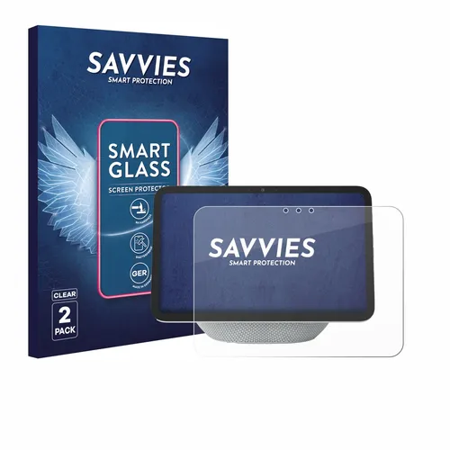 2x Savvies Schutzglas für Amazon Echo Show 8 2025 (4. Gen.) Panzer Folie Glas