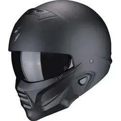 Scorpion EXO-Combat II Modularhelm - Schwarz - XS - Modularhelm mit aggressivem Design, verbesserter Passform und Geräuschdämmung. Für optimalen Komfort sorgt das atmungsaktive Innenfutter, ideal für Motorradfahrer.