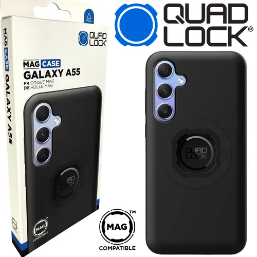Quad Lock MAG Handycase für Samsung Galaxy schwarz - Smartphonehalter & -zubehör: Schütze dein Samsung Galaxy beim Motorradfahren mit dem stoßfesten Quad Lock MAG Case und nutze es als Navigator. Kompatibel mit Quad Lock Haltesystemen und kabellosem Laden.