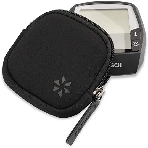 honju Bike Neoprentasche für Bosch Intuvia Display-Tasche [E-Bike/Pedelec Tasche, Schutz vor Kratzern & Schmutz, Fahrrad-Computer Displayschutz, Hochwertiger Reißverschluss] - schwarz