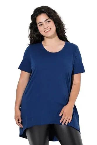 Angel of Style Longshirt - Damenblusen mit bequemer, streckender Passform aus weichem Baumwolljersey und modernem Rundhalsausschnitt.