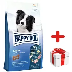 Happy Dog Supreme fit & vital Junior 10 kg - Hundefutter für Junghunde mit 5 wertvollen Proteinen, weizenfreien Zutaten und Neuseeland-Muschel für gesunde Gelenke und einen stabilen Bewegungsapparat.