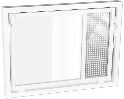 WOLFA Mehrzweck Kipp-Fenster PLUS Kunststoff weiß 700x400 mm mit Einfachglasund