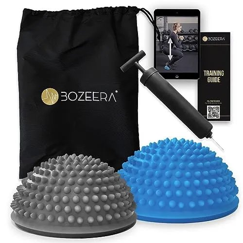 Balance Igel Set – Halbkugel Fitness für Kinder & Erwachsene - Gleichgewichtskissen zur Verbesserung von Balance und Stabilität, inkl. GRATIS Video-Anleitung, Pumpe, Poster & Tasche für optimales Training.
