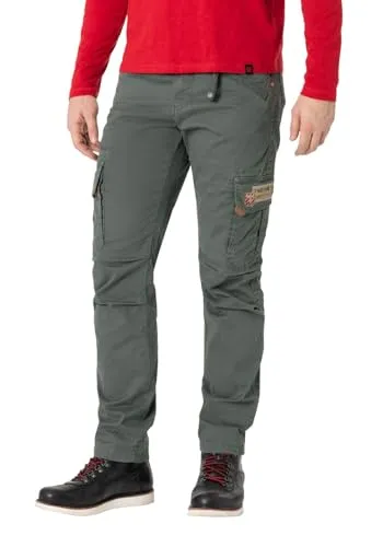 Timezone Herren Cargo Regular Roger TZ - Iron Grey - Bequeme Cargo-Hose für Herren in Iron Grey mit normaler Bundhöhe und praktischen Taschen. Aus 98% Baumwolle, ideal für Freizeit und Beruf. Stilvoll und vielseitig kombinierbar!