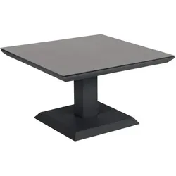 Brafab Heis Loungetisch schwarz 79x79cm - Couchtisch für den Garten, stilvolles Design und praktische Ablagefläche für Getränke und Snacks, ideal für entspannte Outdoor-Momente.