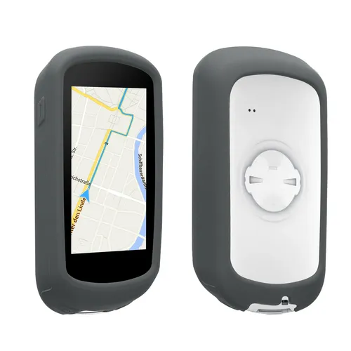 kwmobile Hülle kompatibel mit Garmin Edge Explore 2 - Silikon GPS Fahrrad Case Schutzhülle - in Stone Dust