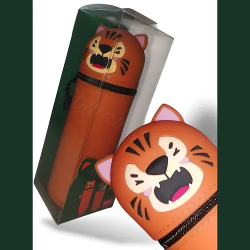 Legami Kawaii Federmäppchen & Stifteköcher  2-in-1 Tiger KA0018 Silikon NEU