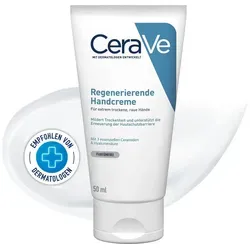 CeraVe Regenerierende Handcreme - Medizinische Körperpflege, spendet langanhaltend Feuchtigkeit und unterstützt die Erneuerung der Hautschutzbarriere für samtig-weiche Hände ohne fettige Rückstände.