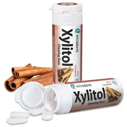 Miradent Zahnpflegekaugummi Xylitol Zimt - Arzneimittel zur Zahnpflege, reduziert Plaque und Karies mit natürlichem Xylitol, ideal für die tägliche Mundhygiene.