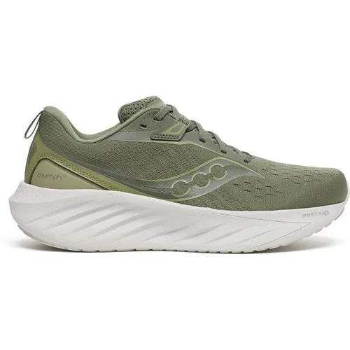 Saucony Men's Triumph 22 Sneaker - Olivin, 47 EU - Laufschuhe mit neutraler Dämpfung und luxuriösem Komfort, ausgestattet mit PWRRUN PB Schaumstoff für optimale Energieeffizienz und einer robusten XT-900 Außensohle.