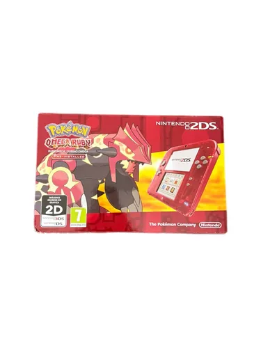 Nintendo 2DS Konsole - Limited Edition Rot - Konsolen mit vorinstalliertem Pokemon Omega Rubin, ideal für 3DS und DS Spiele, perfekt für Gamer und Sammler.