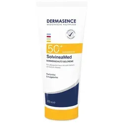 SolvineaMed Sonnenschutz-Gelcreme LSF50+ - Leichte Gelcreme mit sehr hohem Sonnenschutz für empfindliche Haut. Bietet zuverlässigen Schutz vor UV-Strahlen und unterstützt die Hautpflege. Ideal für den täglichen Gebrauch, auch für Babys ab 6 Monaten geeignet.