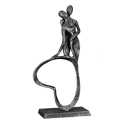 Brillibrum Design Liebespaar Skulptur - Sammlerfigur aus Gusseisen, handwerklich gefertigt und ein ideales Geschenk zur Hochzeit oder besonderen Anlässen.