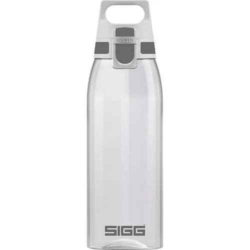 Sigg Tritan Trinkflasche Total Color ONE Transparent 1L - Hochwertige Wasserflasche mit 1L Volumen, ideal für kohlensäurehaltige Getränke. Robust und leicht, perfekt für unterwegs.