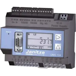 Janitza UMG 104 Netz-Analysegerät - Sonstige Elektroinstallationsartikel, 3-phasiger Hutschienen-Netzanalysator mit Loggerfunktion für präzise Energieüberwachung und Analyse.