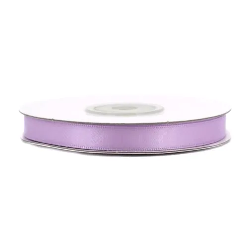 Doppelseitiges Satinband 6mm x 20m Rolle - FARBAUSWAHL in 6/10/25/38mm - farbecht & waschbar - Schleifenband für Hochzeit - Geschenkband zum Verpacken Dekorieren Basteln - Flieder 462H