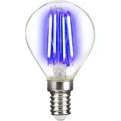 Lightme LM85133 LED E14 FIL BLUE LED-Tropfen, Sockel E14, 4 Watt, farbig,