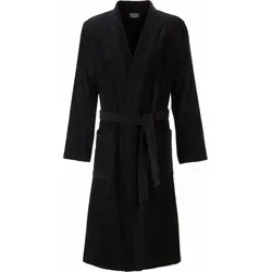 Egeria Herrenbademantel Adam XL – Perfekt für Sauna & Spa - Klassischer Herrenbademantel in Schwarz mit Kimono-Kragen, aus hochwertigem Velours für höchsten Tragekomfort. Ideal für Wellness und entspannte Stunden zu Hause.